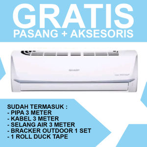 AC Sharp 1/2 PK X6BEY/ZY INVERTER FREE PASANG + AKSESORIS