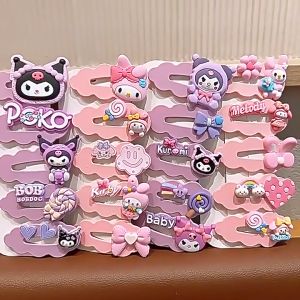 17 Mile Sanrio Hair Clips Cinnamoroll Melody Kuromi Hair Clip Cartoon Kawaii Girl Hairpin Hair Accessories