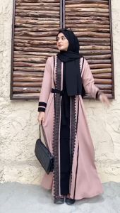 Baju Muslimah Gamis Shahia Rainbow Twill Premium Busui LD 112 Free Belt