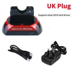 Dual-Bay USB 3.0 SATA Hard Drive Docking Station - for 2.5 and 3.5 inch HDD/SSD with Fast Data Transfer
