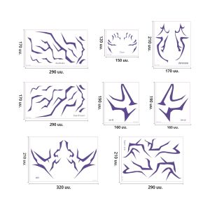 สติกเกอร์รอยสัก Kpop Demon Lumi สำหรับคอสเพลย์ สติกเกอร์รอยสักติดตัว Sajaa Boys ชุดสติกเกอร์รอยสักแนวดาร์ก ของขวัญวันเกิด อุปกรณ์ประกอบฉากคอสเพลย์