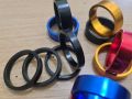 Ring Spacer Spicer Headset Stem Sepeda Ukuran 5mm 10mm 5 mm 10 mm 1cm 0.5cm alloy Aluminium Warna Biru Gold Merah Hitam. 