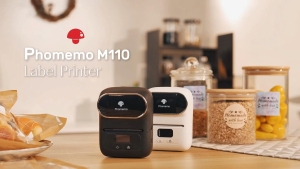เครื่องปริ้นท์ฉลากความร้อน บลูทูธ แบบพกพา Phomemo M110 Usb+Bluetooth Thermal Printer รองรับฉลากกว้าง 20-50 มม.พิมพ์บาร์โค้ด ป้ายราคา รูปภาพ