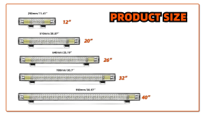 12" 20" 26" 32" 40" triple-row high-brightness LED light bars off-road LED combo lights work light bars suitable for trucks and SUVs