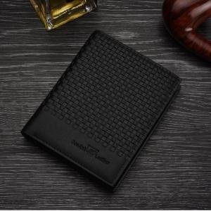 Black Leather Wallet for Men Card New Purse Bag Wallet Functional Small Bag Hard Coin Wallet ABS Material No Brand Registered