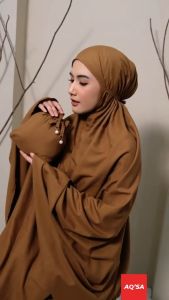 MUKENA AQSADAILY - Mukena Dewasa Travel Mini Free Tas 2 in 1 Dewasa Katun Mikro Import Premium