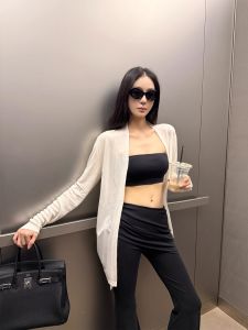 ZhouMiao Raysel Knitted Sun Protection Open Cardigan Womens Breathable Ice Sand Cloud Touch Feeling Knitted Sweater Summer 2025