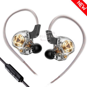 QKZ 15D Surround Sound Headphones Dynamics In Ear Monitor Hifi Wired Earphones Bass Stereo Game Music Noise Cancelling Headset