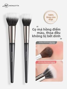 MONLEYTA | Bộ chải trang điểm bằng lông cừu chính hãng Bộ dụng cụ trang điểm di động Chải tán phấn má hồng Chổi tán màu Che khuyết điểm