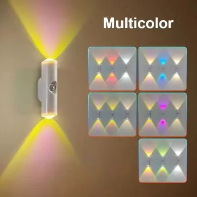 4/2Pack LED Motion Sensor Light Wall Light Dual Head Night Light Magnetic Step Lights for Entrance Bedside Desk Closet Stairs