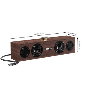 Lenovo | Lenovo C02 Wooden Desktop Speaker USB Soundbar 360° Surround Stereo Sound Rich Bass PC Laptop Computer Speaker Clear Stereo Bass