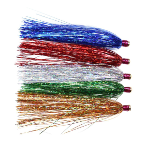 ICERIO 5/6PCS Holographic Tinsel Flasher Tube Fly Saltwater Streamer Fly Lures Bait Accessories