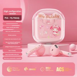 Sanrio | Sanrio TWS Earbuds BL48 Kuromi Bluetooth Earphones Cinnamoroll Wireless Headset Hello Kitty Sport Noise Reduction Game Headphone