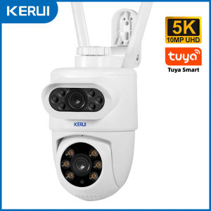 Kerui | KERUI Ultra HD Outdoor Network Camera with PTZ Rotatable Dual Lens Human Detection Anti-theft Home Security Surveillance System
