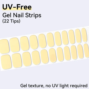 22Tips French UV-Free Gel Nail Stickers Sparkling Heart Polka Dot Full Cover Gel Polish Nail Strips DIY Manicure Decoration