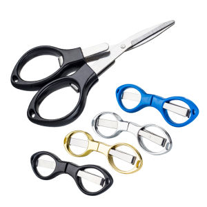 1PC Mini Folding Fishing Scissors Carbon steel Braided Line Cutters Safe Portable Scissors Telescopic Fishing Line Scissors Fishing Accessories