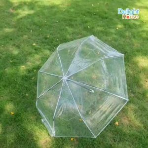 Mastery ส่งไว ร่มใส 3 ตอน ร่มพกพา ร่มสีใส ร่มน่ารัก ร่มพร็อพถ่ายรูป สไตล์ยี่ปุ่น ร่มกันฝน กันลม กว้างมาก กางได้ 1-2 คน วัสดุทน