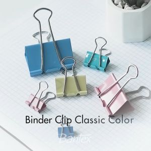 Bantex Binder Clip / Penjepit Kertas Warna Warni Pastel Satu Box