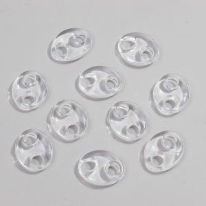 10pcs Transparent Acrylic Coffee Bean Links Chain Oval Pig Nose Bead Charms for Making Jewelry DIY Bracelet Necklace Accessories