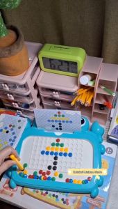 Mainan Edukasi Anak Crab Magnetic Pen Drawing Board Papan Sketchpad DIY Kepiting Magnet Manik