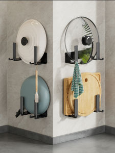 ตู้เสื้อผ้าติดผนังแบบไม่ต้องเจาะ ตู้เสื้อผ้าในครัว รacks สำหรับวางหม้อและแผ่นรองอาหาร เคาน์เตอร์ บาร์ อุปกรณ์เสริม ชั้นวางของ