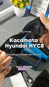 HYUNDAI HY-C8 Smart Bluetooth Glasses Headset Sunglasses Multifunctional Kacamata Hands-Free HD Call With Mic Clear Audio Quality Bluetooth V5.4