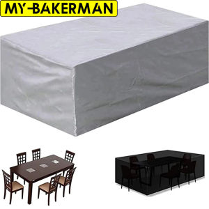 Multi-Size Garden Furniture Cover Waterproof Silver Sofa Cover Garden Table and Chair Protective Cover Machine Cabinet Cover