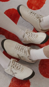Giày Sneaker Da Nam Nữ Dincox DC47 BEIGE/TAUPE Shoes Đế Bằng Bền Và Nhẹ Hơn