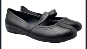 Mainewood Margaret Petulla Ladies round-toe flat heels waterproof black casual rubber shoes