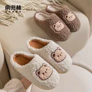 Dép Cotton Ấm Áp Dễ Thương Cho Nữ Dép Bông Mùa Đông Phong Cách Mới 2025 Dép Lông Cừu Ấm Áp Trong Nhà Cho Nam Dép Mùa Thu Đông Phong Cách Ngọt Ngào