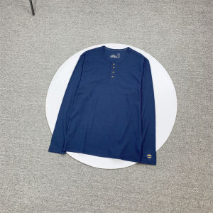 Slim Fit Long Sleeve Polo Shirt round Neck T-Shirt for Men Breathable Knitted Cotton Polyester Spring Autumn Season Casual Wear