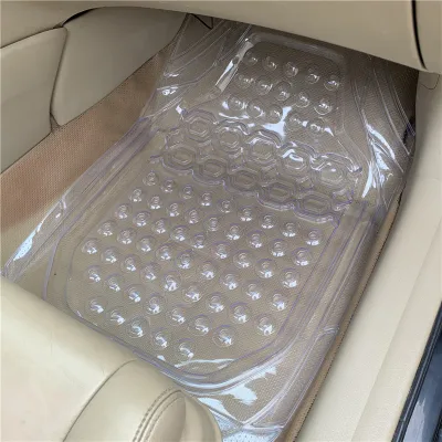Thickened Single Piece Universal Car L Latex Waterproof Plastic Floor Mats Crystal Transparent Anti-slip PVC Automotive Accessories