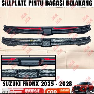 Sillplate Belakang Suzuki Fronx 2025 2026 2027 2028 Hitam Carbon Glossy List Chrome Merah .