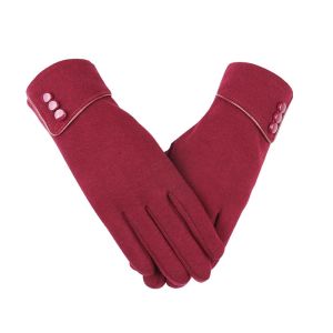 Winter Women Fashion Outdoor Cycling Thermal Touch windproof Screen Full Finger Gloves