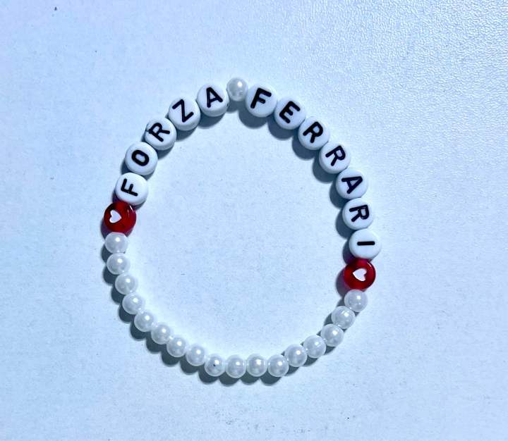 Buy Forza Ferrari Pearl Bracelet, Formula 1 Jewellery, Scuderia Ferrari  Faux Pearls Armband, F1 Beaded Bracelets, 15-20 Cm Online in India - Etsy