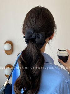 Simple Pure Color Butterfly Knot Banana Clip Womens Fashion Hair Accessories 2024 New Style Back of Head Hair Clips