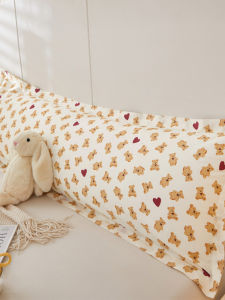 Pure Cotton Cartoon Double Length Pillowcase Home Use 1.5m Couple Extended Version Cotton Pillowcase Single Pillow Core Inner Case
