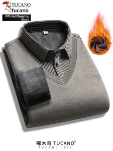 TUCANO | Fleece-lined Thickened Thermal Mock Two-pieces Knitwear