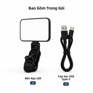 Đèn Selfie Mini Tích Hợp Cáp Dữ Liệu 3 Chế Độ Màu Sắc Độ Sáng Điều Chỉnh Được Sạc Lại Được Kẹp Được Cho Điện Thoại Di Động Và Máy Tính Dùng Để Chụp Ảnh