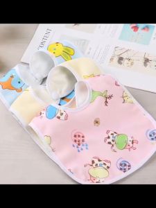 Waterproof Baby Bib Saliva Towel U Shape Toddler Towel with Button Cute Waterproof Baby Bib Kids Feeding Bib