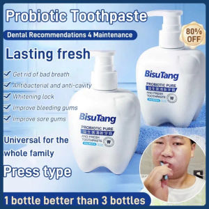 ส่งเร็วภายใน 24 ชม ขายร้อน Probiotic Teeth Whitening toothpaste Remove Yellow Tartar Eliminate Bad Breath Helicobacter flavus cavities whitening teeth menying  Mint fluoride-free Fresh Breath Prevent tooth decay Fresh Breath