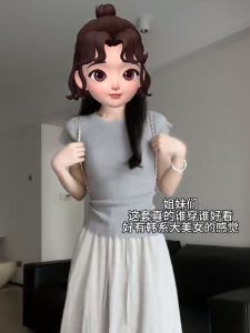 เสื้อผ้าผู้หญิงแขนสั้นทรงสลิมฟิตสไตล์เกาหลี ผ้าไหมน้ำแข็ง ทรงเข้ารูป ทรงเข้ารูป แขนสั้น ฤดูร้อน 2025 เสื้อผ้าทำงานแบบใหม่