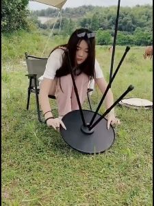 Outdoor Portable Table high strength aluminum alloy foldable and retractable table set barbecue picnic outdoor multi-function ultra-light mini picni heavy duty foldable for camping easy to carry furniture Strong and durable small round table