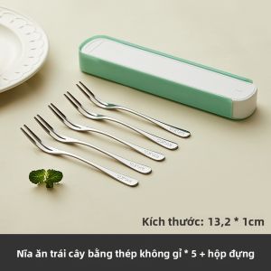 CAROTE | Bộ Dĩa Trái Cây Inox Có Hộp Lưu Trữ