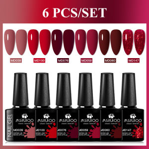 6pc Coffee Chocolate Nail Gel Polish Set Neutral Brown Shades UV LED Nail Salon Supplies Varnish for Fall Winter DIY Manicure