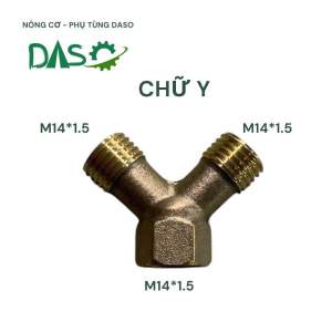 KHỚP NỐI CHỮ Y 2 ĐẦU REN NGOÀI 14mm - sử dụng cho bình xịt máy nén cao áp