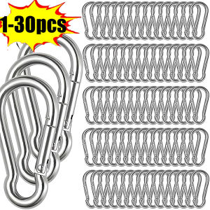 1-30pcs Mini Keychain Carabiner Mini DIY Carabiner Keychain D-ring Buckle Spring Snap Clip Hooks Carabiner for Keys Camping Tools