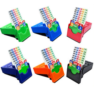 (Set of 4)Contract Bridge Supplies PVC Vertical Plastic Call Card Box Bridge Partner Bidding Box with Bridge Bidding Cards