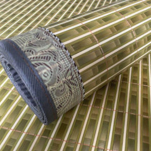 น้ำแข็งพับได้ ผ้าไหม เสื่อไม้ไผ่ 15 ม ใช้ในบ้านสองด้านฤดูร้อนแผ่นทำความเย็น หลากหลาย นักเรียน เครื่องนอนหอพัก ลายทาง รูปแบบ