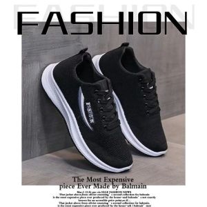 Wulove ขายดีสุดๆ🍃รองเท้าผ้าใบ รองเท้าผ้าใบแฟชั่นผู้ชาย สีดำแดงตัดขาว สกรีนลายภาษาอังกฤษแบบสากลนิยม พื้นหนาทนทาน ขายดีมากในตอนนี้จิ้มตะกร้าเลย🪺